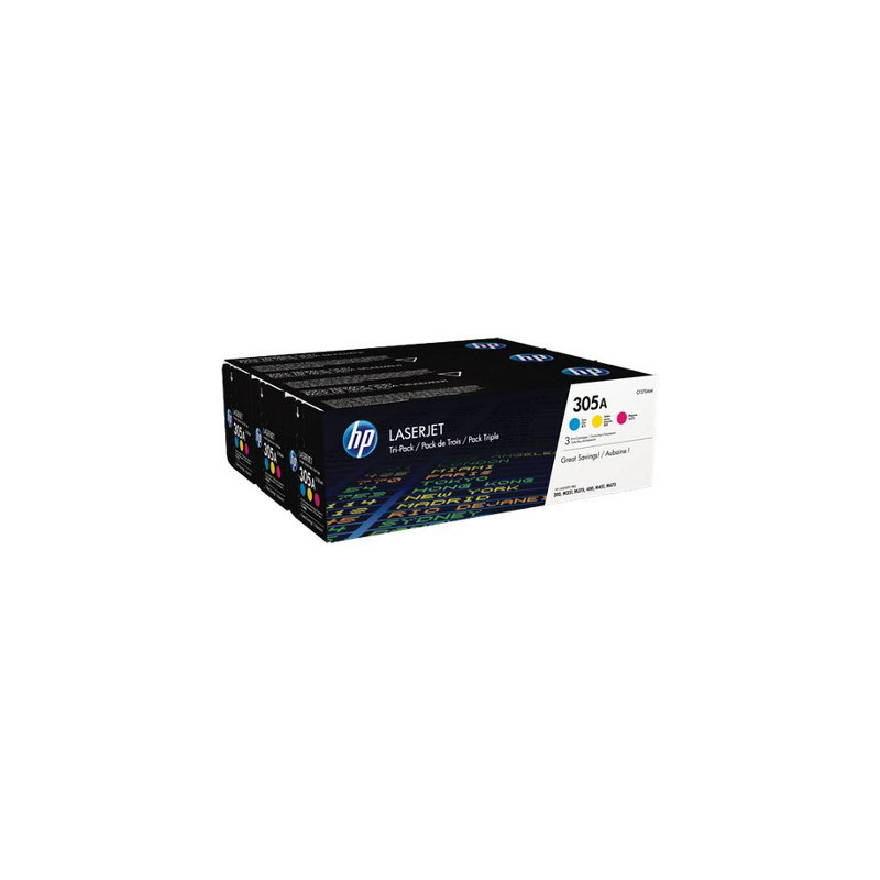 HP Toner 305A Triple-Pack (CF370AM)