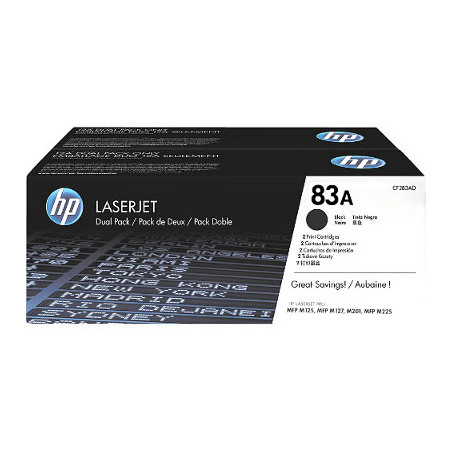 HP Toner 83A schwarz, Doppelpackung (CF283AD)