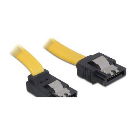 DeLOCK SATA Kabel gelb 0.3m mit Arretierung, oben/gerade (82472)