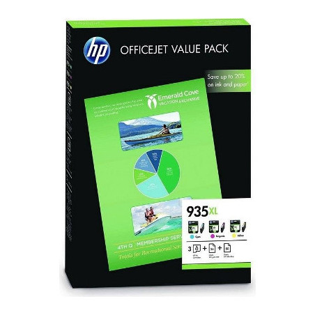 HP Tinte Nr 935 XL CMY Value Pack (F6U78AE)
