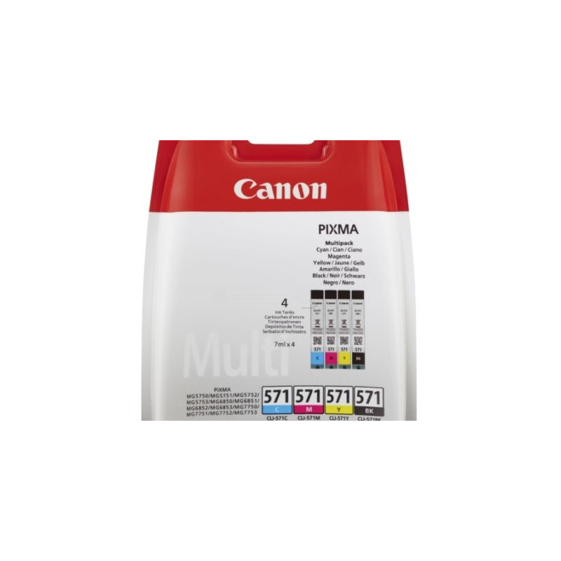 Canon CLI-571 Tinte Multipack schwarz/farbig inkl. PP-201 (0386C005/0386C006)
