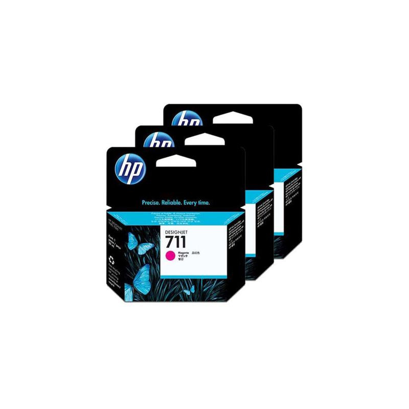 HP 711 Tinte magenta, 3er-Pack (CZ135A)