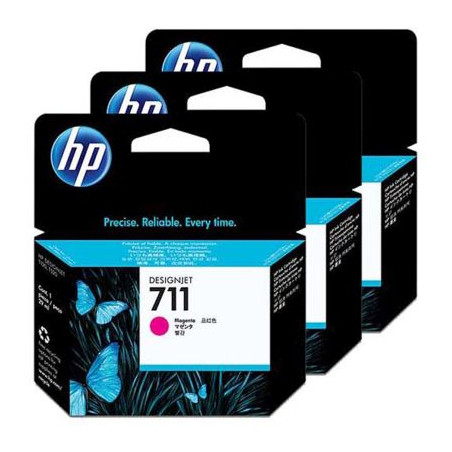 HP 711 Tinte magenta, 3er-Pack (CZ135A)