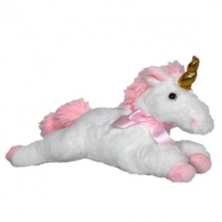 Einhorn liegend 46cm weiß
