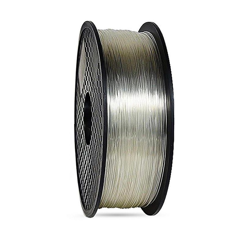 3D filament 1,75 mm TPU+TPE rubber gummi transparent 1000g 1kg