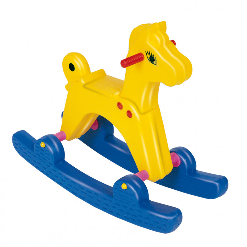 Schaukelpferd gelb 67x27x55 cm