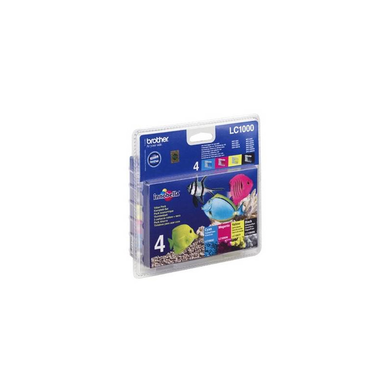 Brother LC1000 (B/C/M/Y) (LC1000VALBP)