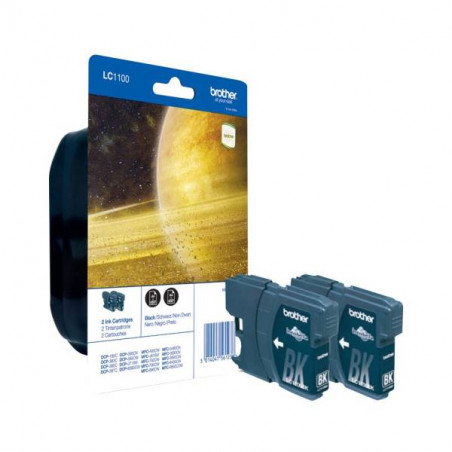Brother LC1100BK2 Black (Twin Pack) (LC1100BKBP2)