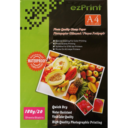 InkJet Photopapier A4 20Blatt 180g glänzend