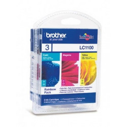 Brother LC1100 Multipack (Cyan, Magenta, Yellow) (LC1100RBWBPDR)