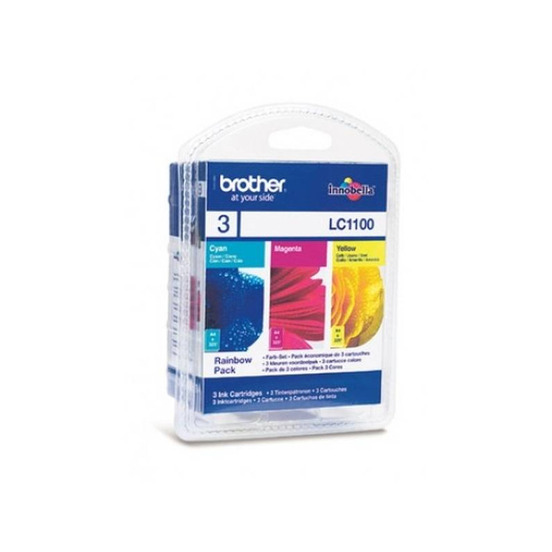 Brother LC1100 Multipack (Cyan, Magenta, Yellow) (LC1100RBWBPDR)