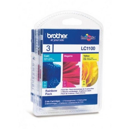 Brother LC1100 Multipack (Cyan, Magenta, Yellow) (LC1100RBWBPDR)
