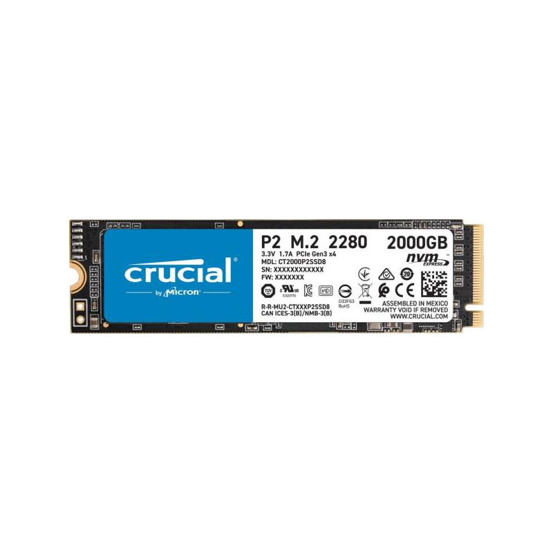 Crucial 2TB M.2 2280 NVMe P2 Series CT2000P2SSD8