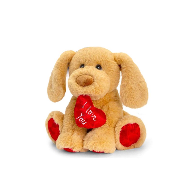 Plüsch Hund mit Herz 25cm