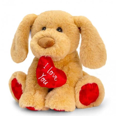 Plüsch Hund mit Herz 25cm