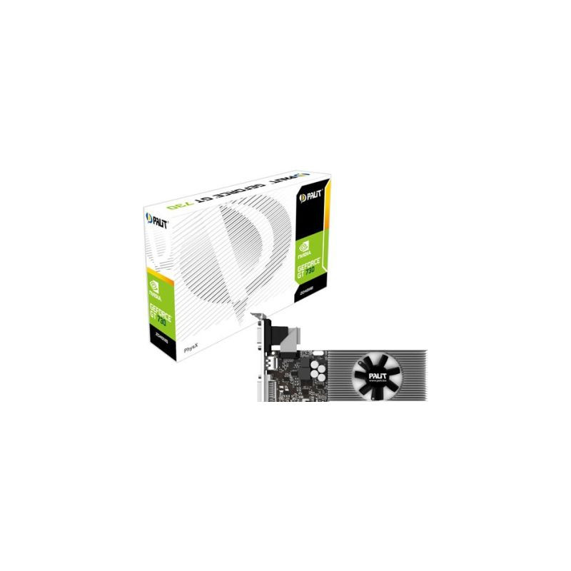 Palit GeForce GT 730 (GK208) passiv, 2GB DDR3, VGA, DVI, HDMI (NEAT7300HD46H)