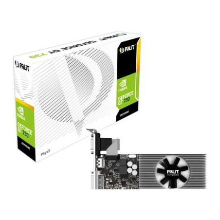 Palit GeForce GT 730 (GK208) passiv, 2GB DDR3, VGA, DVI, HDMI (NEAT7300HD46H)
